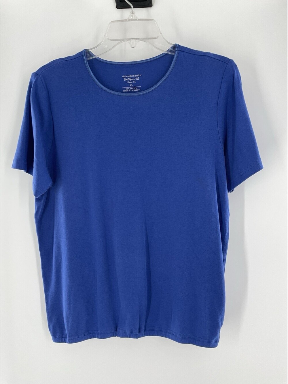 Christopher & Banks Find Your Fit Xl Women’s T-Shirt Elastic Waist Blue 103